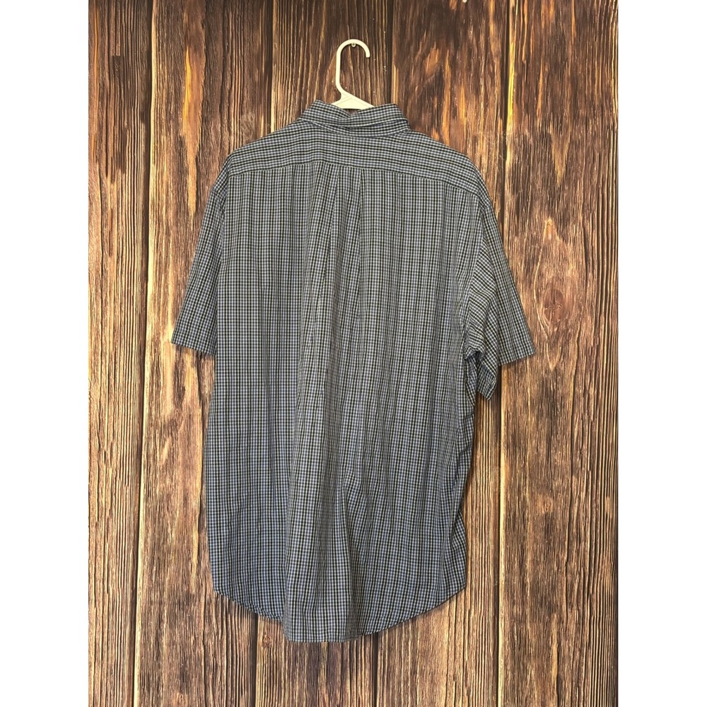 Ralph Lauren Shirt Mens XL Blue Gingham Check Blake Short Sleeve Button Down - Picture 2 of 11